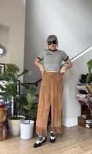 VTG 70s Camel Brown Suede Fringe Pants