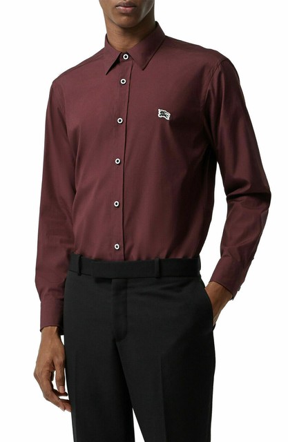 burberry contrast button shirt