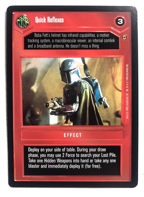 Star Wars CCG Quick Reflexes Jabbas Palace DARK SIDE Decipher SWCCG NM