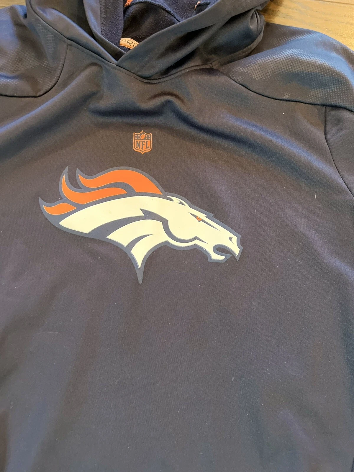 VETEMENTS Felpa con cappuccio Denver Broncos NFL Team Apparel blu navy taglia Youth XL 18