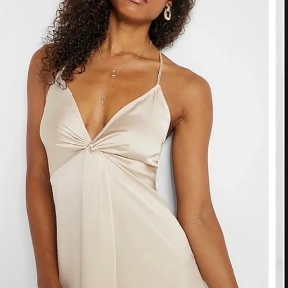 Express Satin Twist Front Slip Dress XXS | eBay Express Satin Twist Front Slip Dress XXS | eBay