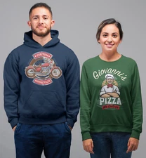 Custom Personalized HOODIE Customized w/Photo,Text,Logo Color Print FRONT & BACK