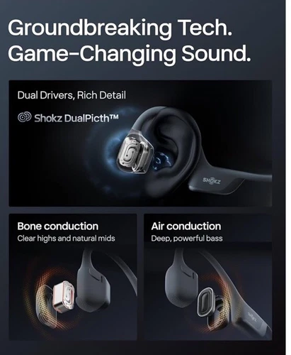 Shokz OPENRUN PRO 2 Open Ear Bone Conduction Bluetooth Headphones - Picture 14 of 17