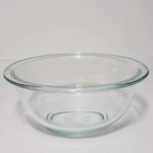 VTG Pyrex 322 Nesting Mixing Bowl 1 quart, 950 ml Clear w/ Aqua Trim Made in USA