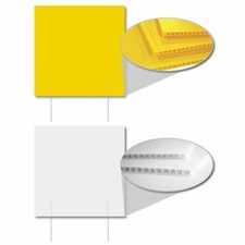 2'x2' 4mm Corrugated Plastic Blank Yard Signs - Vertical Flutes - Bundle of 25