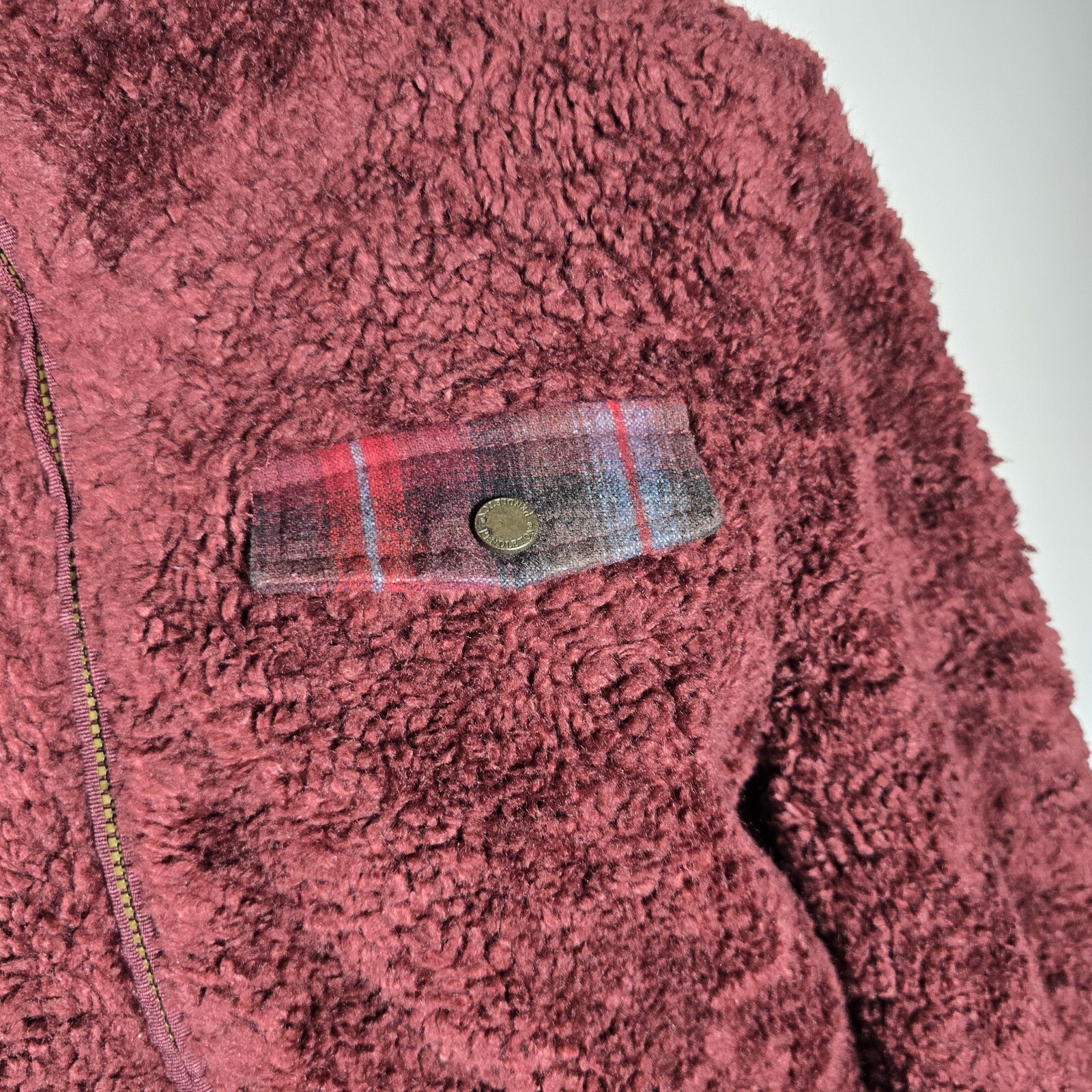 Pendleton Wms M Burgundy Bumpy Texture Acrylic Wa… - image 3