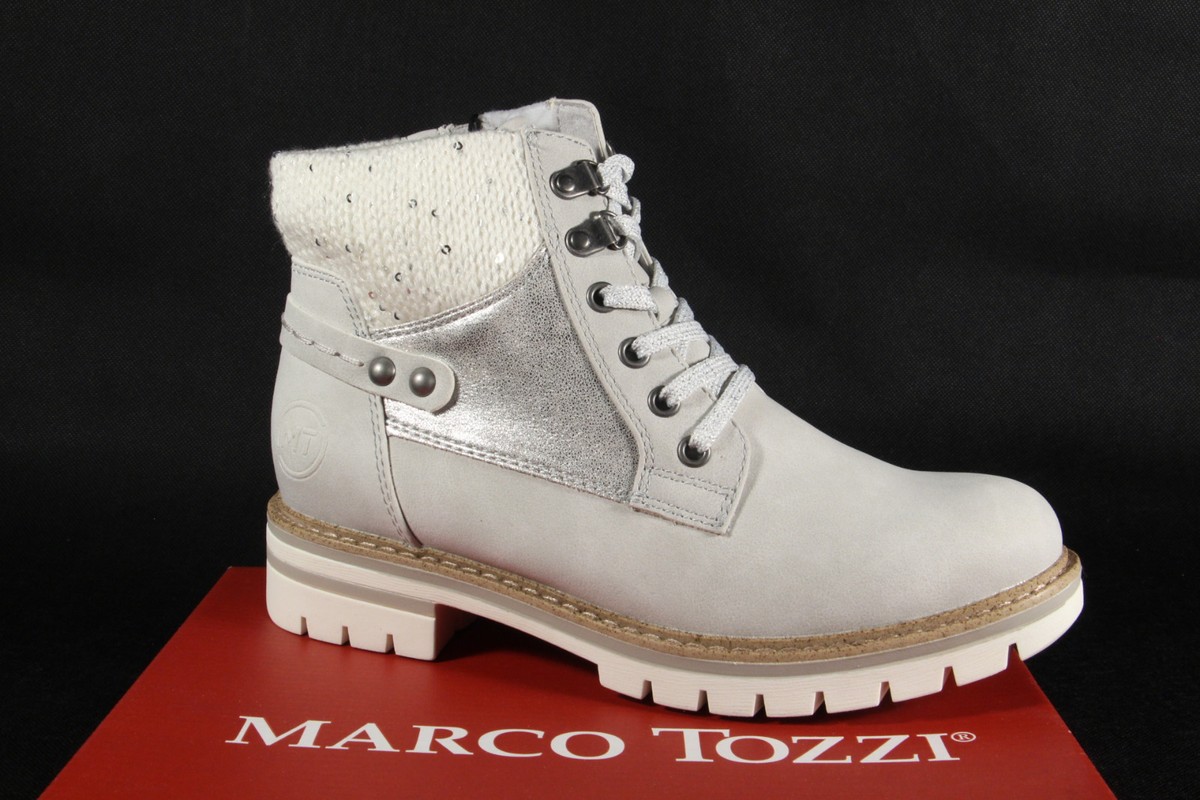 Marco Tozzi Damen Stiefel Stiefeletten Schnürstiefel, Boots Ice