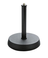 K & M 23200-500-55 Tabletop Round Base 6.89" Height Microphone Stand With Anti