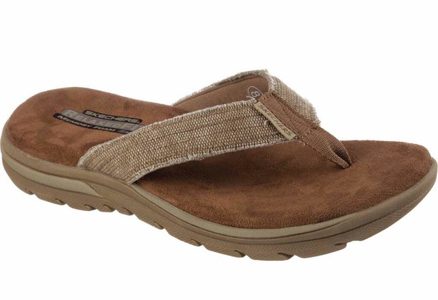 Skechers USA Men's Bosnia Flip Flop Tan 11 Synthetic for sale online | eBay
