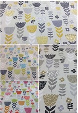 NEW* Fryetts ANNIKA Retro Floral Cotton Fabric for Curtain/ Upholstery/Crafts