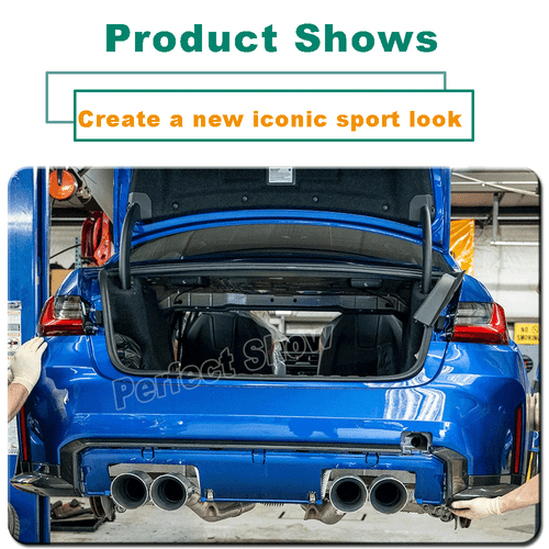 For BMW G80 M3 G82 G83 M4 21UP Dry Carbon Rear Diffuser Garnish Trim Replacement - Picture 3 of 12
