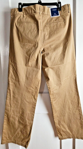 NWT CHARTER CLUB core fashion woman Sz 16 tummy slimming trouser cotton khaki - Picture 2 of 11