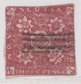 Kanada Nova Scotia 1851 57 Farbfehler gebraucht Stempel A28P18F47237