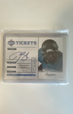 2012 Playoff Prestige - Nfl Draft Tickets Justin Blackmon #4 Signatures (AU, RC)