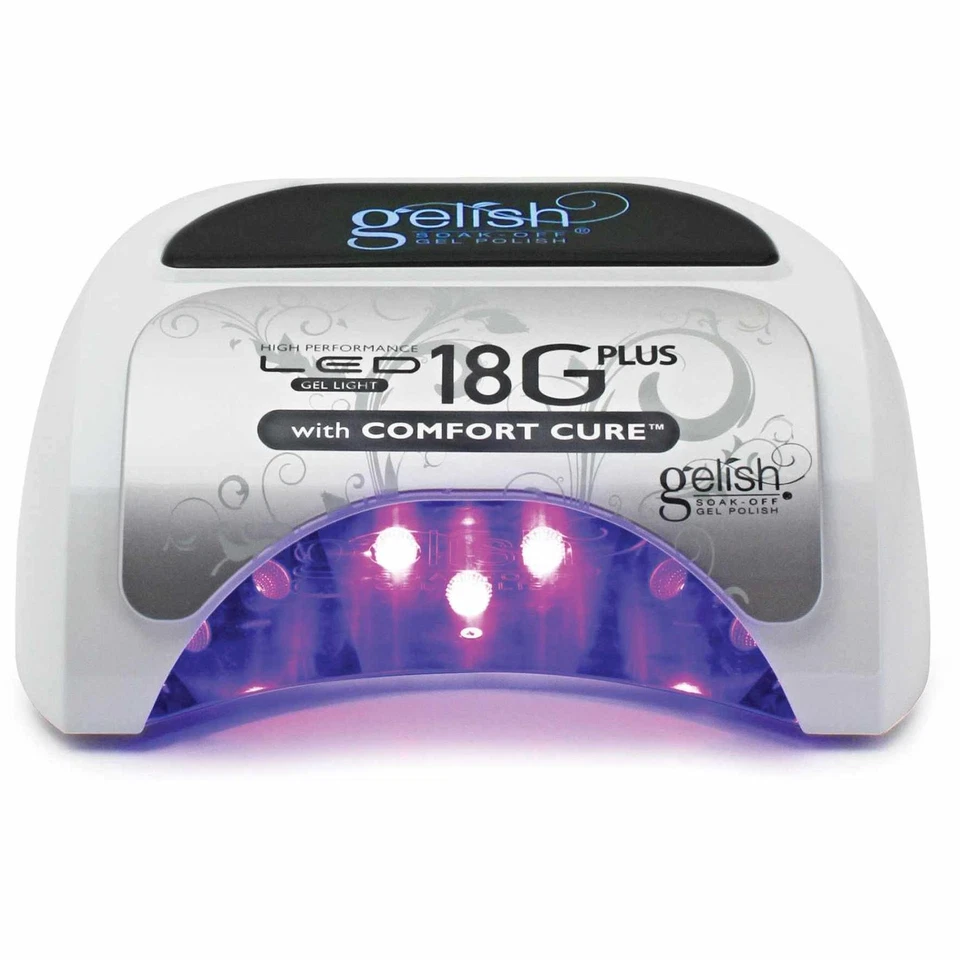 Paquete de luces LED Gelish 18G Plus, incluye esmalte en gel azul crema y dúo de laca Foto 2 de 4