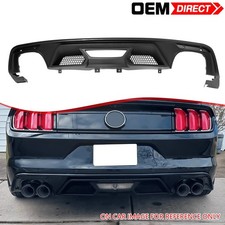 Fits 2015-2017 Ford Mustang Gt500 Style Rear Bumper Lip Diffuser 4pcs Pp Matte Fits 2015-2017 Ford Mustang Gt500 Style Rear Bumper Lip Diffuser 4pcs Pp Matte