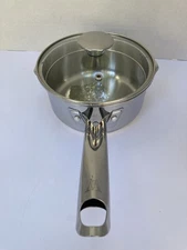 Wear Ever 1.5 Quart Dual Pour Spout Stainless Steel Sauce Pan With Strainer Lid