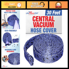 30ft Padded Vacuum Hose Cover with Zipper - Dust Collection Sleeve, Fits 360 Mod