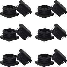 1" 1x1 Square Tube End Cap Plastic Plugs 12Pcs, 1"x1" 1 Inch Tubing...