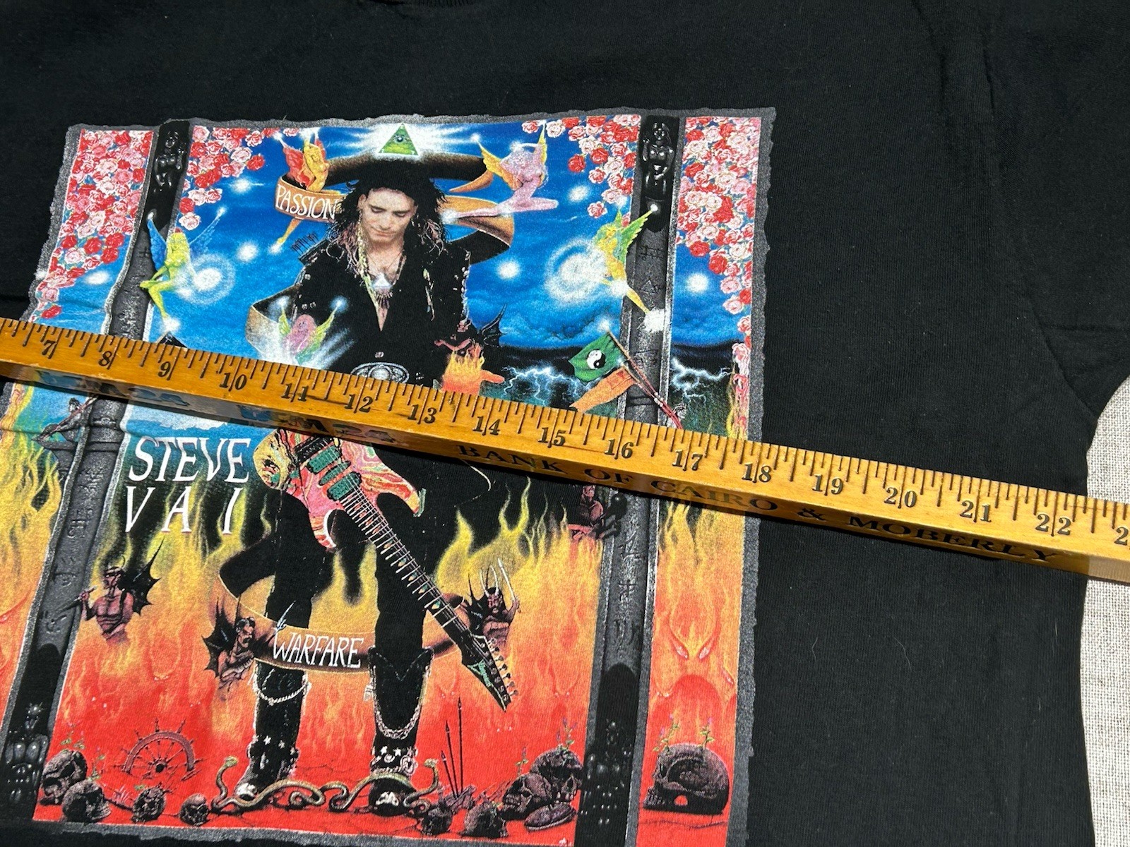 Vtg 90s Steve Vai Passion & Warfare Stevie What a Nice Little Boy Band Tee Art