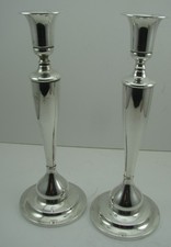Pair Good Antique 925 Solid Silver Candlesticks - Watson & Co