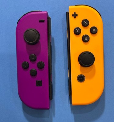 Nintendo Switch Joy-Con Controllers Purple Left & Orange Right OEM