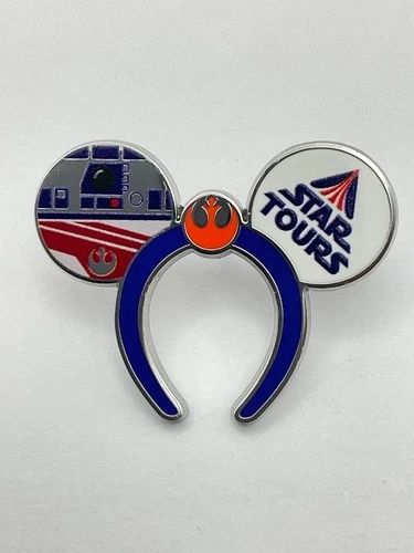 2026 Star Tours Disney Hidden Mickey WDW Ears Ear Headband Star Wars Pin G6