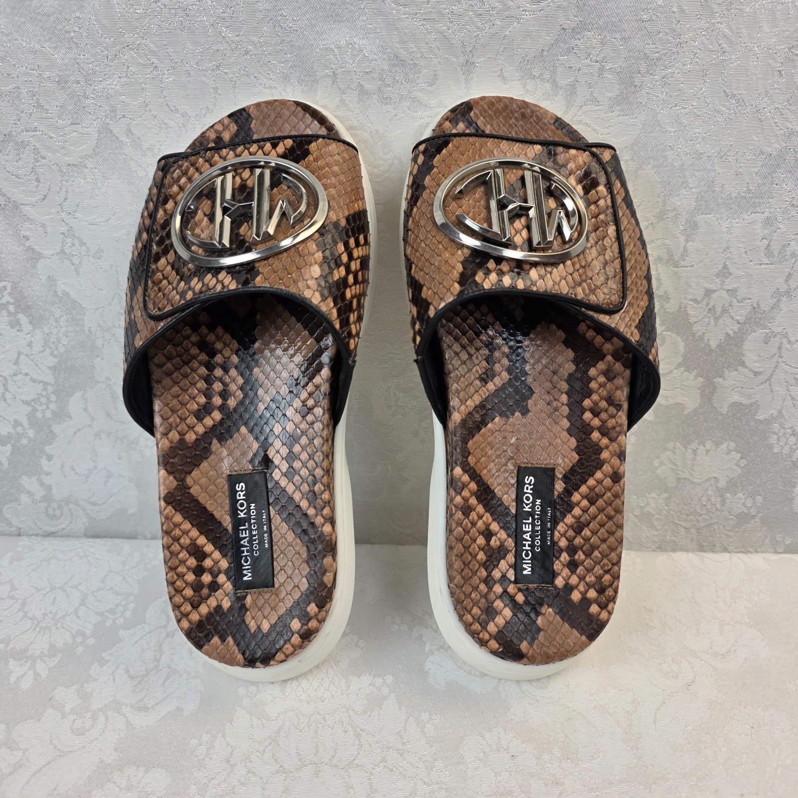 Michael Kors Genuine Python Slide Sandals Size 36… - image 2