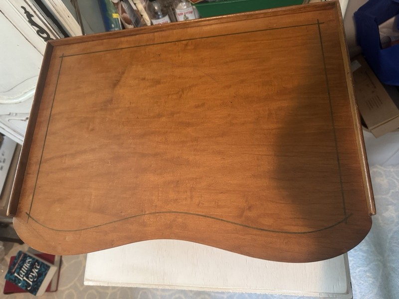 Antique The Golden Rule Wood Bed Tray Table TV Great Condition  9X15”