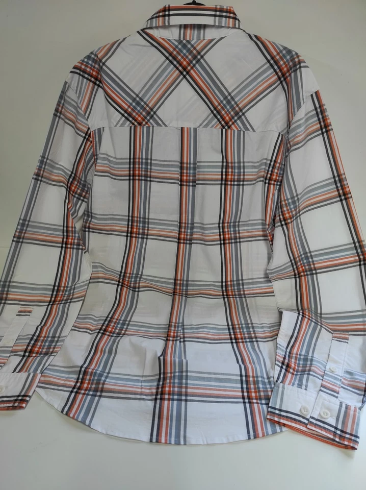 Harley Davidson Men's The Bagger Long Sleeve Shirt White Plaid M - Image 4 of 4