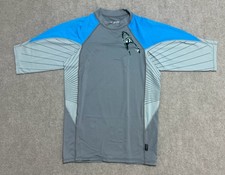 O'Neill Jordy Freak Shirt Medium Blue Gray Rash Guard Surf Swim Mens Nylon Tee