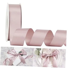 HUIHUANG Ribbon 1.5 inch Double Face Satin Ribbon Silk Like Ribbons Dusty Rose