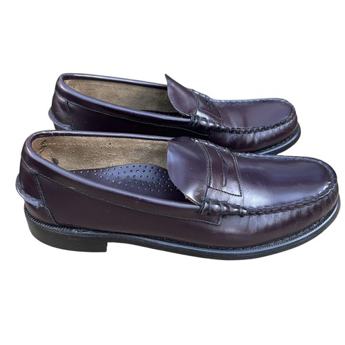 Sebago Loafers Men's Size 9 E Leather Penny Dan Burgundy Brown - Picture 3 of 8