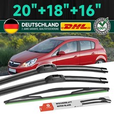Front und Heckscheibenwischer Für Opel Corsa C X01 | 2000-2006 Flachbalken DE