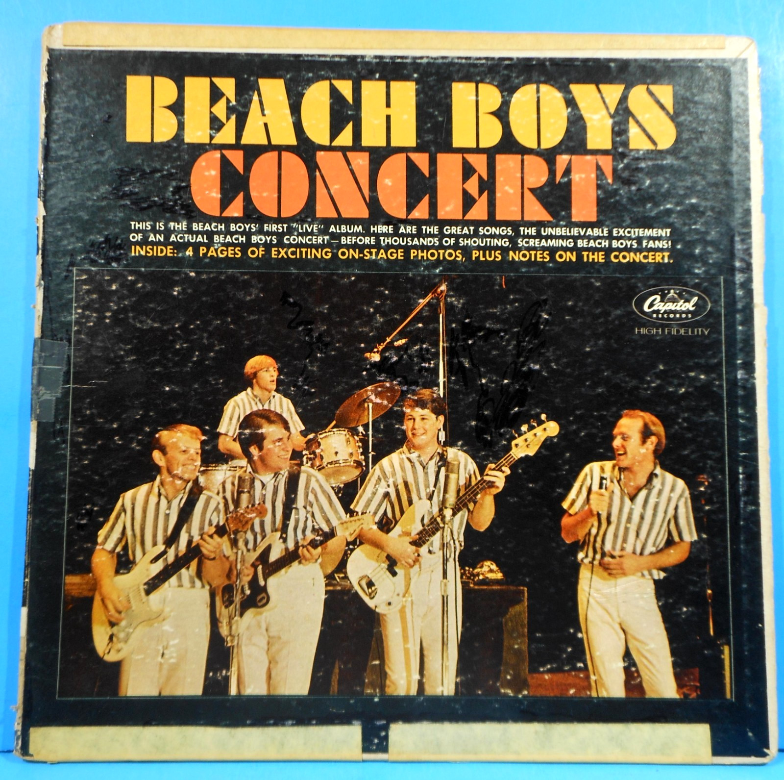 BEACH BOYS CONCERT VINYL LP 1964 MONO ORIGINAL PRESS G+/G+!!A