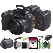 Minolta 20 Mega Pixels 26x Optical Zoom Digital Camera 1080p FHD Video, Black