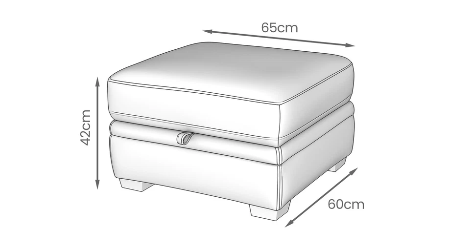 DFS Finton Arizona Misty Suede-Look Fabric Storage Footstool RRP £269 - Image 4 of 4