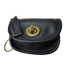 Coach Vintage Black Leather Mini City Bag Coin Purse Coach Vintage Black Leather Mini City Bag Coin Purse