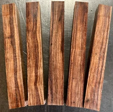 FIVE (5) PIECES BEAUTIFUL KILN DRIED GRANADILLO PEN LATHE BLANKS 6" X 3/4 X 3/4"