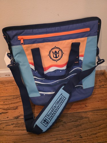Royal Caribbean Cooler Tote Bag w/ Strap Orange Zipper Cruise Line Travel Beach