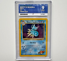 Misty's Seadra 9/132 Ace 9 Prerelease *SWIRL* Gym Heroes 2000 Holo Not PSA