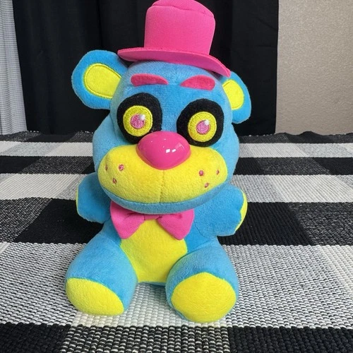 Five Nights At Freddy's Blacklight Neon Freddy Fazbear Plush FNAF Funko Toy