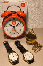 Sammler IG Metall Wecker Taschenuhr Armbanduhren Jubiläumsuhren 50 Jahre