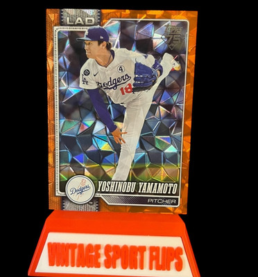 Yoshinobu Yamamoto Dodgers 2026 Topps Series One Orange Diamante #'d 24/25 #90