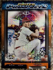 2025 Bowman Draft Chrome Liam Doyle Prized Prospects Orange Mojo 15/25 CARDINALS