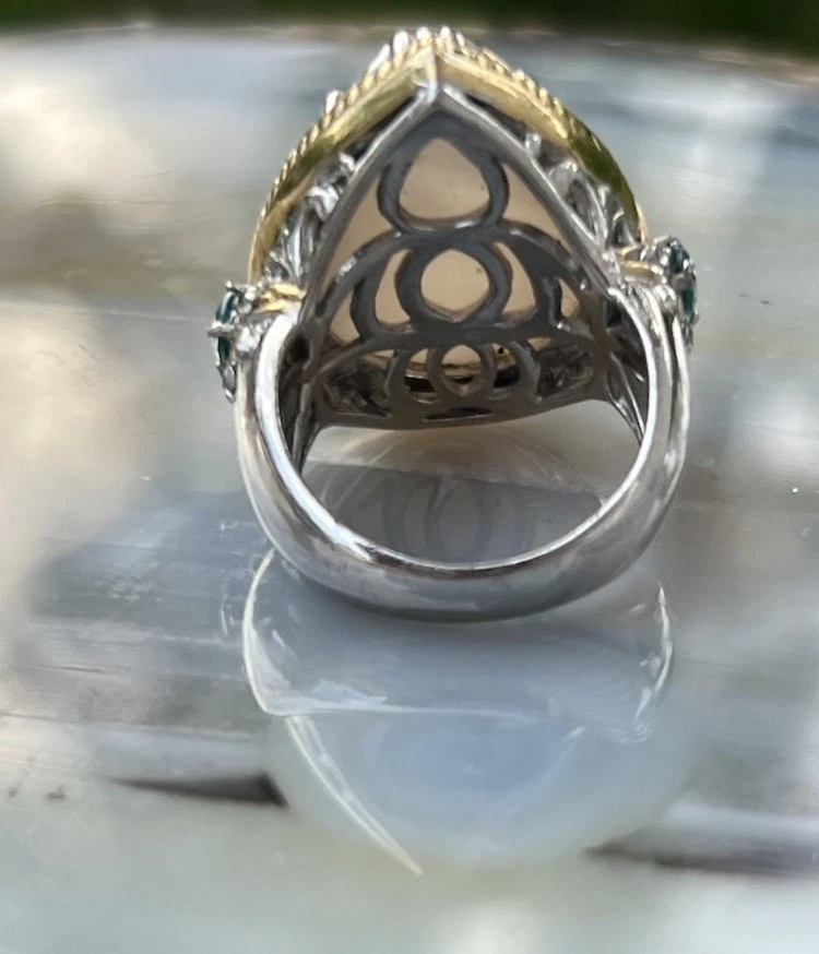 MICHAEL VALITUTTI Two Tone  Sterling Ring Sz 6 - Image 3 of 4