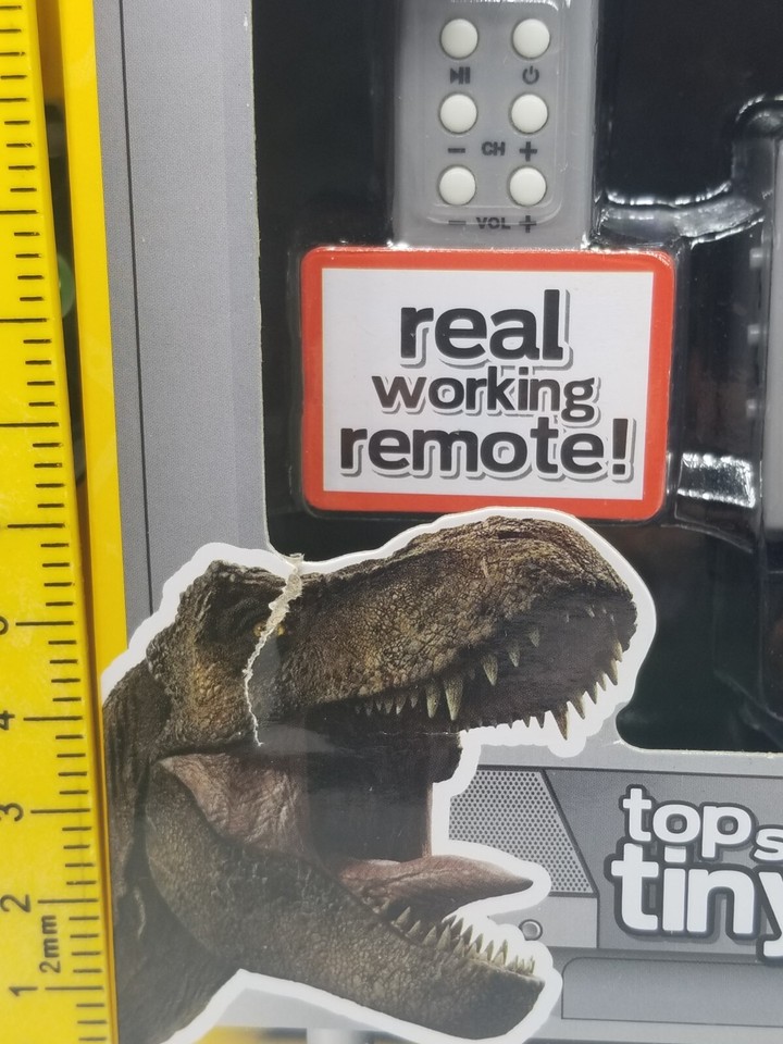 Tiny TV Classics JURASSIC PARK Real Working Mini TV NEW! Needs