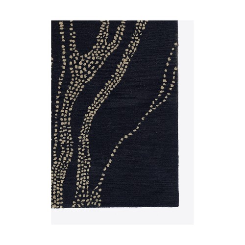 Momeni Simba Wool with Cotton and Latex Backing Area Rug, Navy, 3'6" X 5'6" - Picture 3 of 6