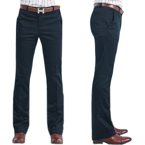 Herren Glockenhose 60er 70er Schlag formelle Anzughose Retro Slim Fit Retro - Bild 3 von 25