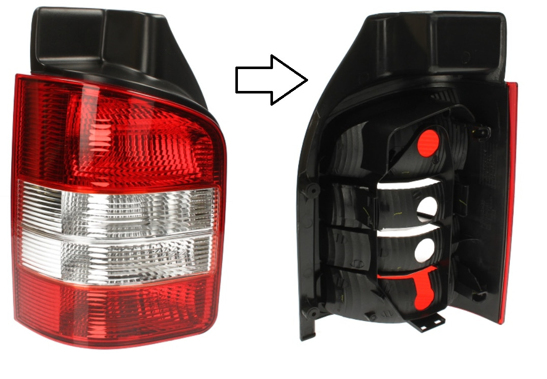 Feu arrière gauche T5 avec platine pour Transporter Van 2003-2015 phare arrière gauche 7H0945095H